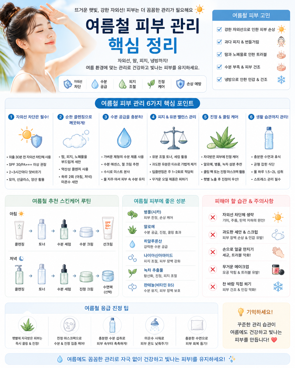 여름철 피부 관리 핵심 정리 관련 사진