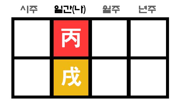 병술일주 일간 사주 위치