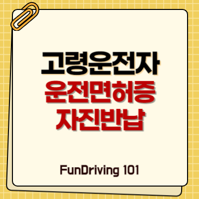 고령운전자 운전면허증 자진반납