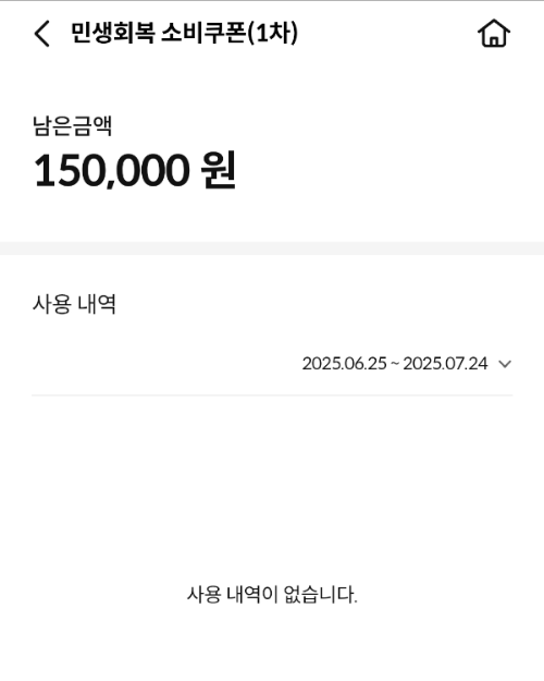 민생회복 소비쿠폰 사용처 잔액 조회