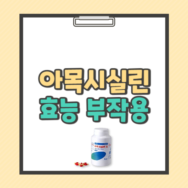 아목시실린 캡슐 500mg 성분 효능 복용법 부작용