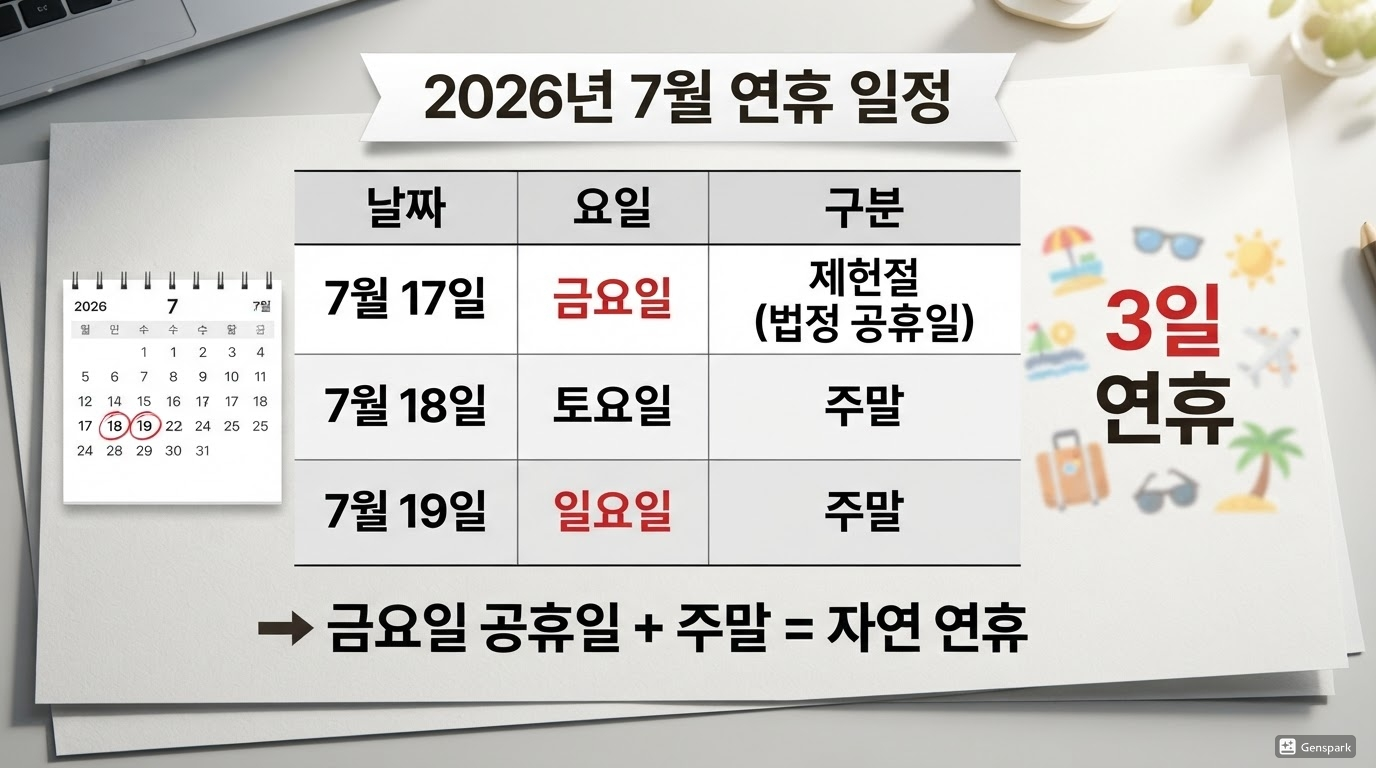 17~19일 3일 연휴 확정 — 일정 정리