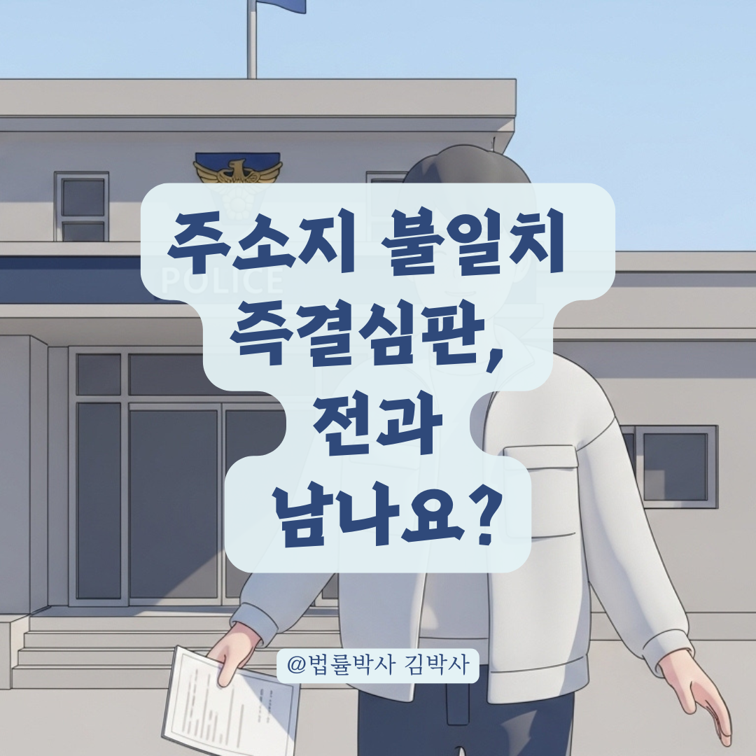 주소지 불일치로 인한 즉결심판 이첩 된다면 이건 반드시 확인해야 합니다!