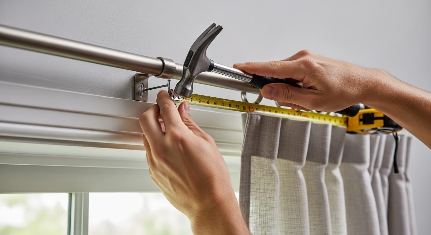 커텐 못 박는 법