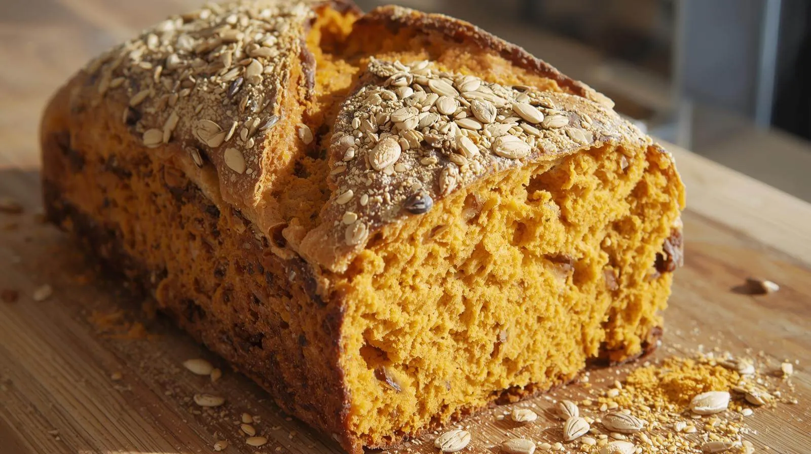 호박씨 가루로 만든 빵