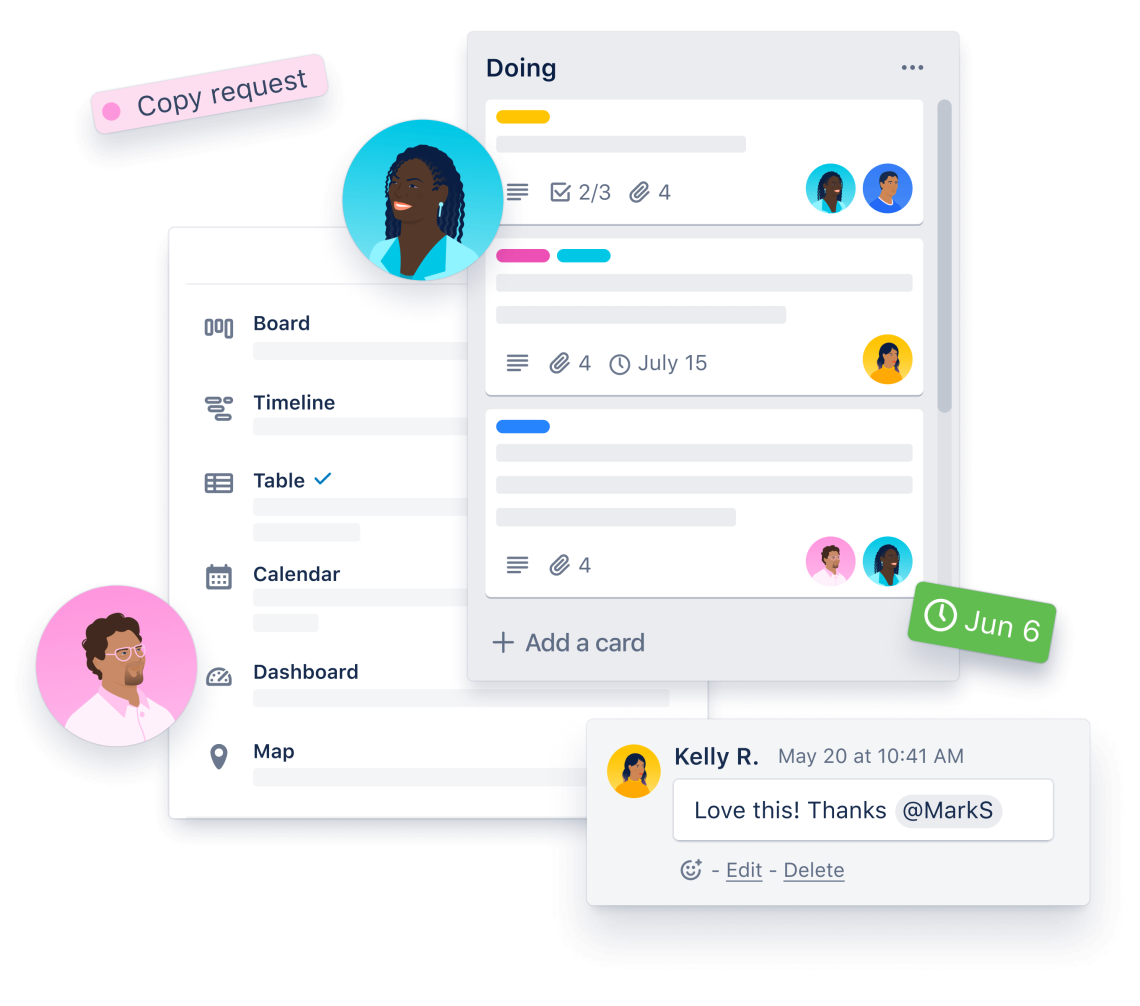 출처: Trello 홈페이지 ❘ Trello 업무포탈 화면