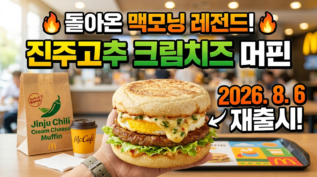 돌아온 맥모닝 진주고추 크림치즈 머핀 재출시