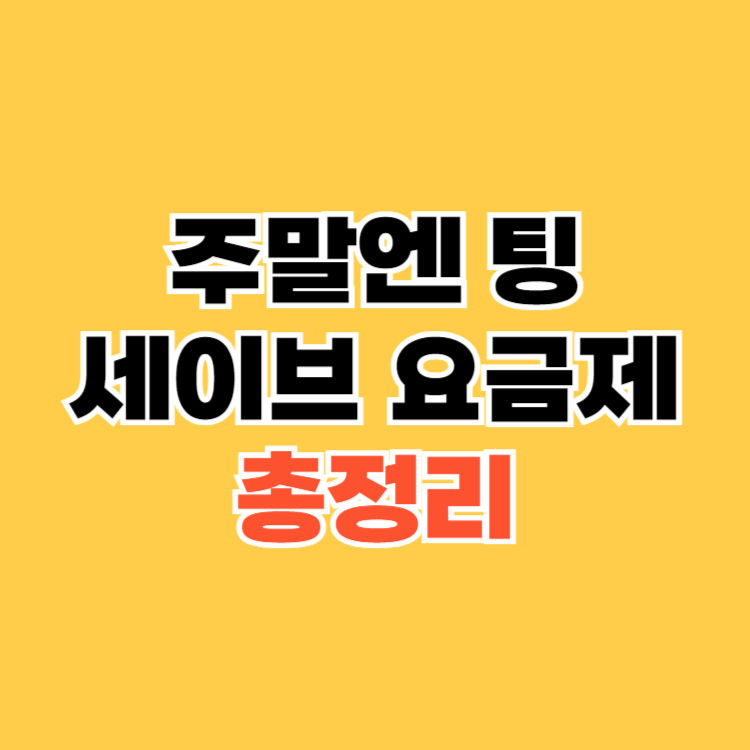 주말엔-팅-세이브-요금제-안내