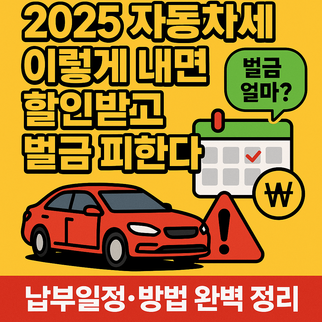 2025 한국 자동차세 납부일정 방법 완벽 정리