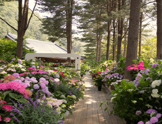 아침고요수목원 수국 전시회 일정 주차 정보 포토존 즐길거리
