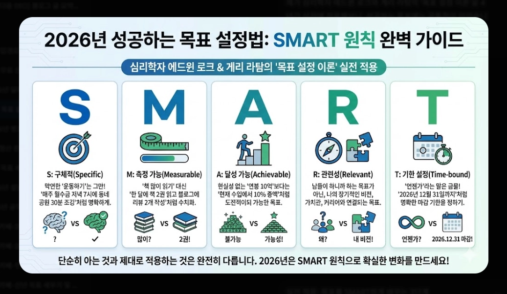 2026년 새해 목표 설정법 완벽가이드 작심삼일 극복 3단계 전략