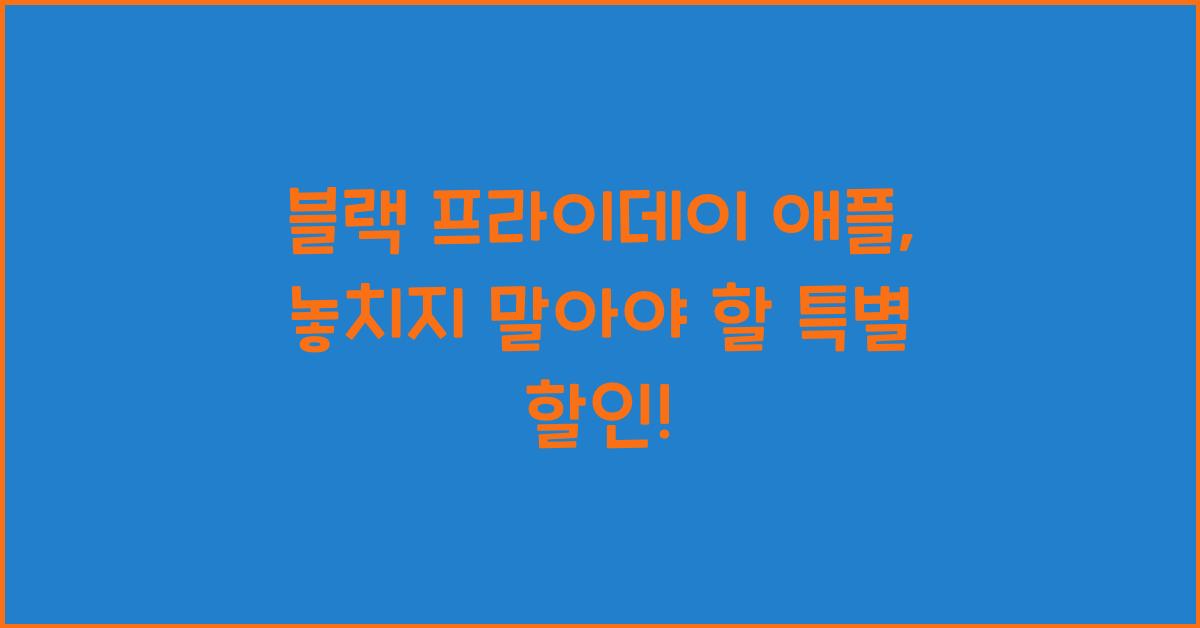 블랙 프라이데이 애플