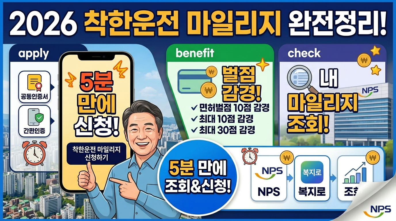 [착한운전 마일리지 신청방법 2026: 벌점 감경 혜택부터 온라인 신청까지] 관련사진