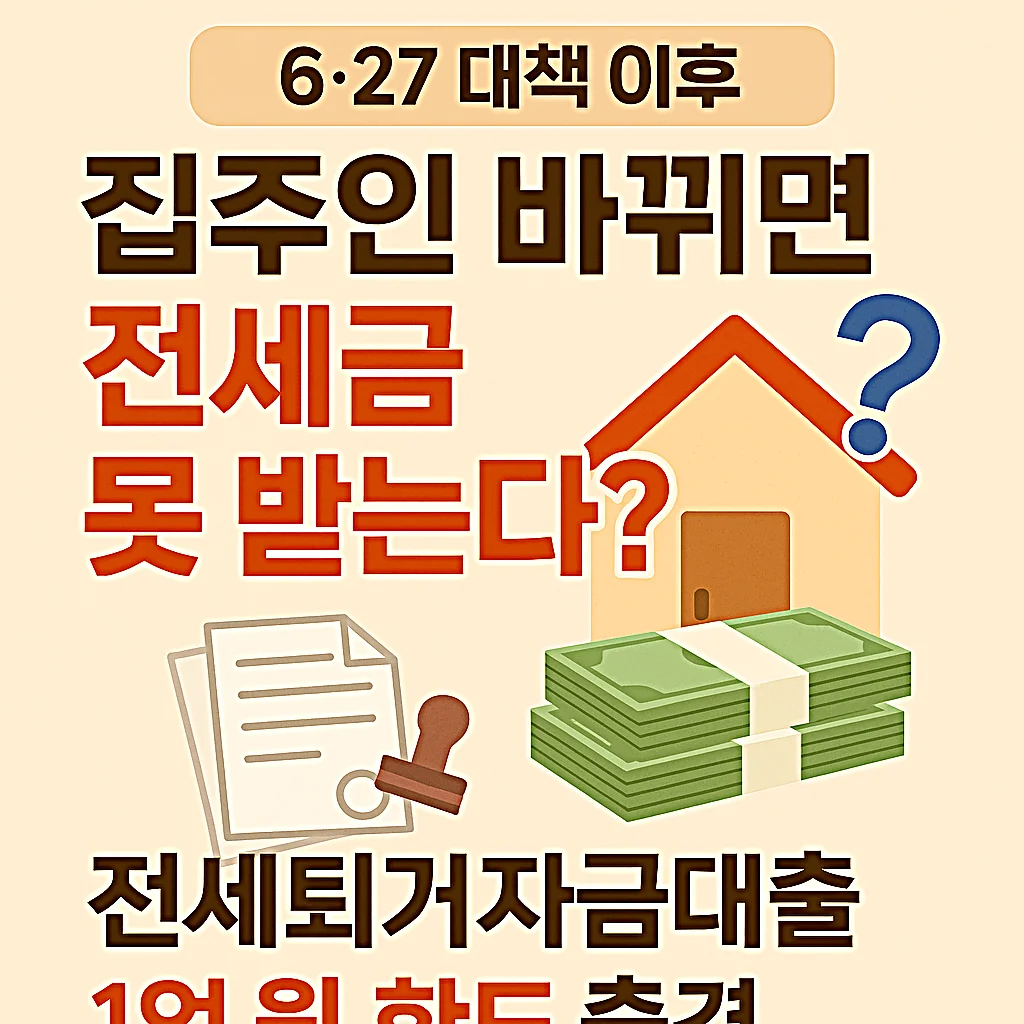 6&middot;27 대책 이후 임차인 승계 매매&middot;전세퇴거자금대출 규제 총정리