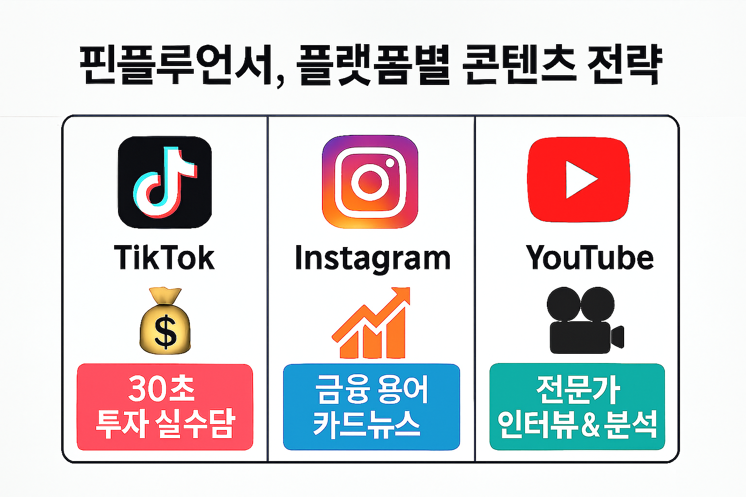 "SNS 플랫폼별 핀플루언서 전략"에 대한 이미지입니다.