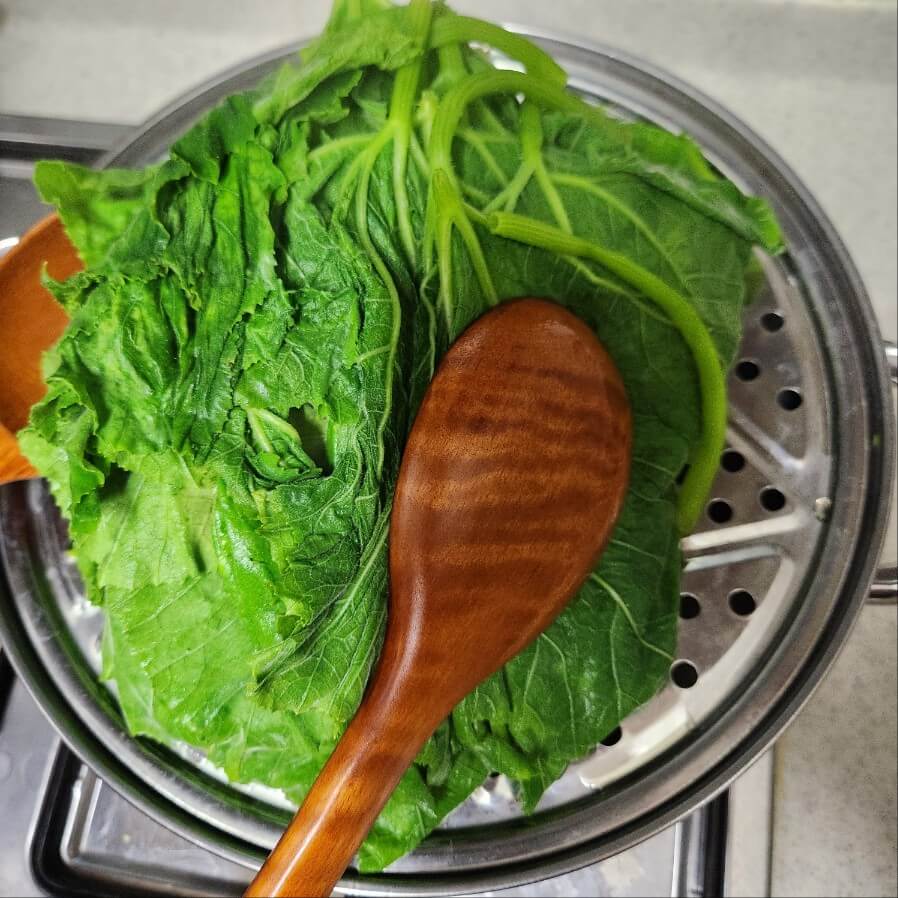 호박잎찌는시간