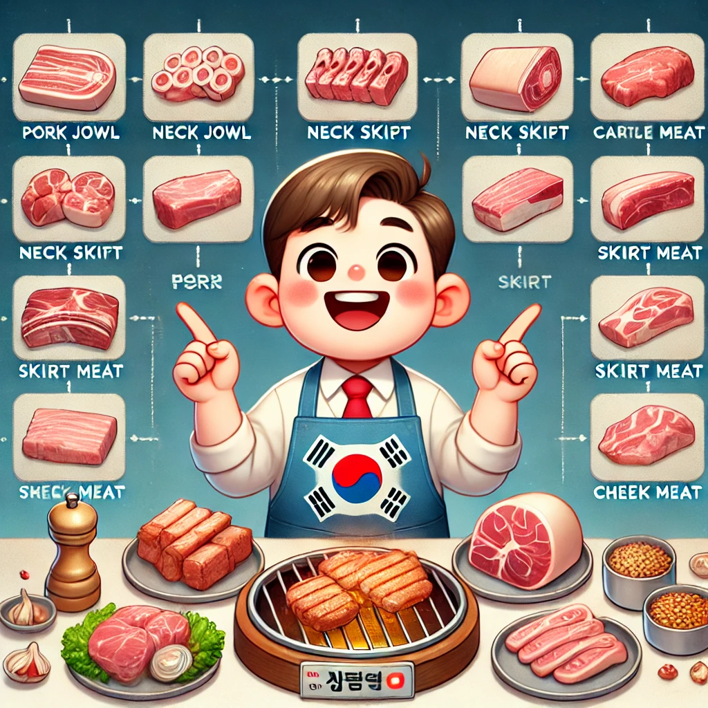 “돼지고기 특수부위 모둠 – 항정살, 가브리살, 꼬들살, 갈매기살, 뽈살 총정리”