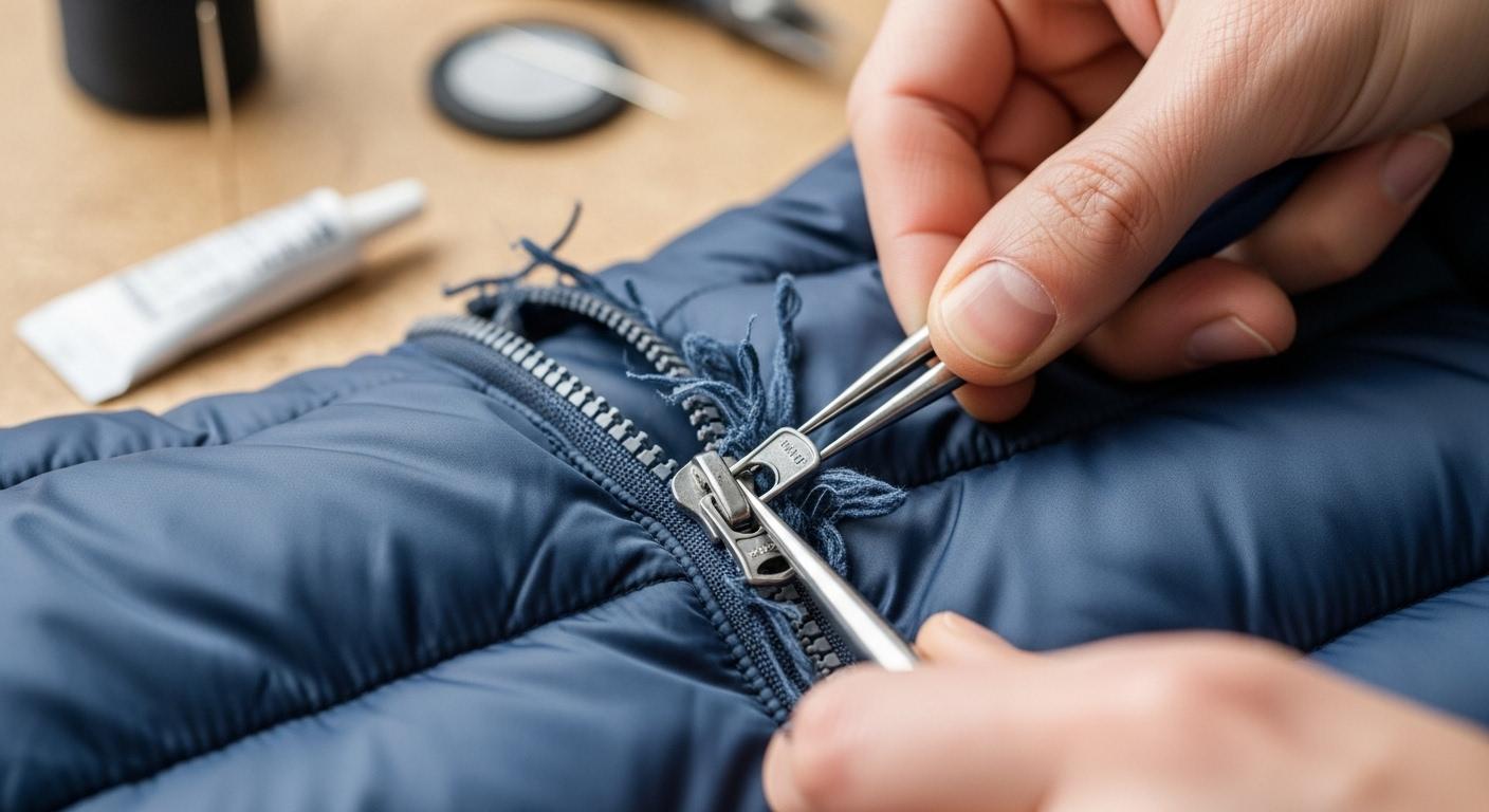 패딩 지퍼 수선