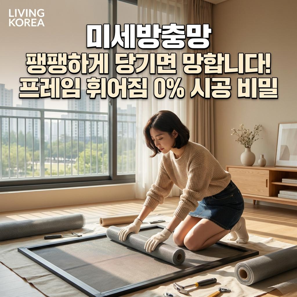 미세방충망 단점 30평 아파트 셀프 교체 실패 방지 프레임 휨 해결