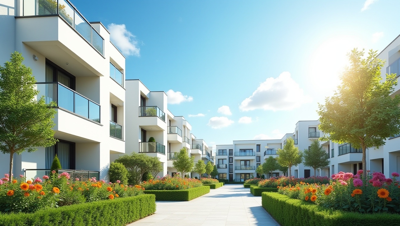 주택단지 일러스트 이미지