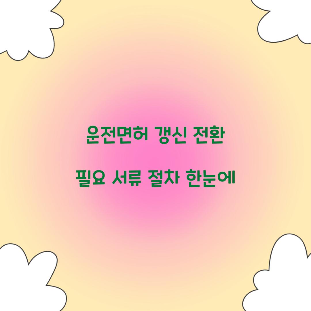 운전면허 갱신 전환
