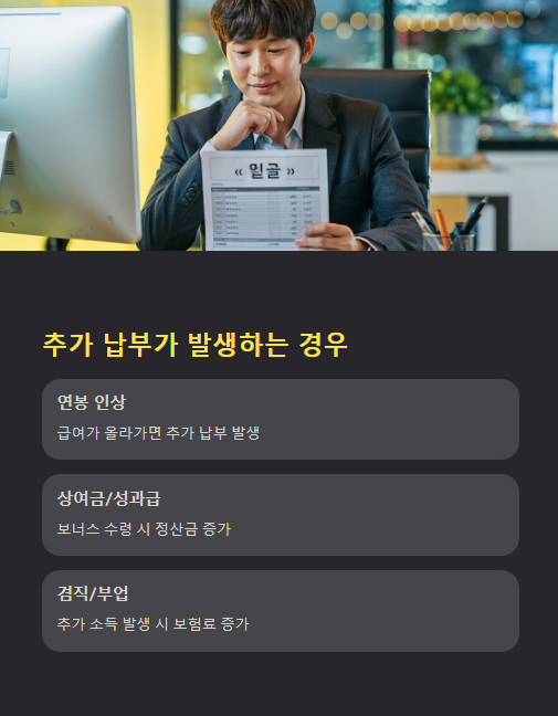 추가 납부가 발생하는 경우