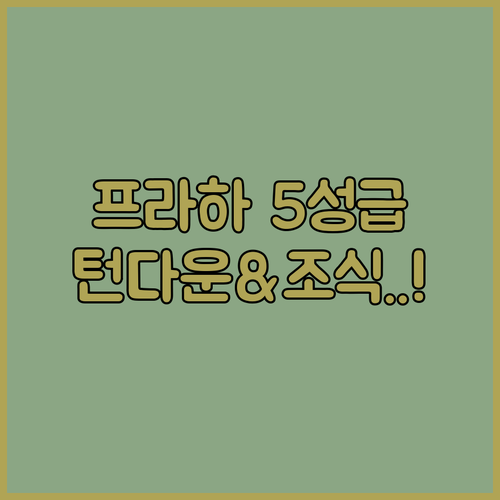 만다린 오리엔탈 프라하 5성급 럭셔리..
