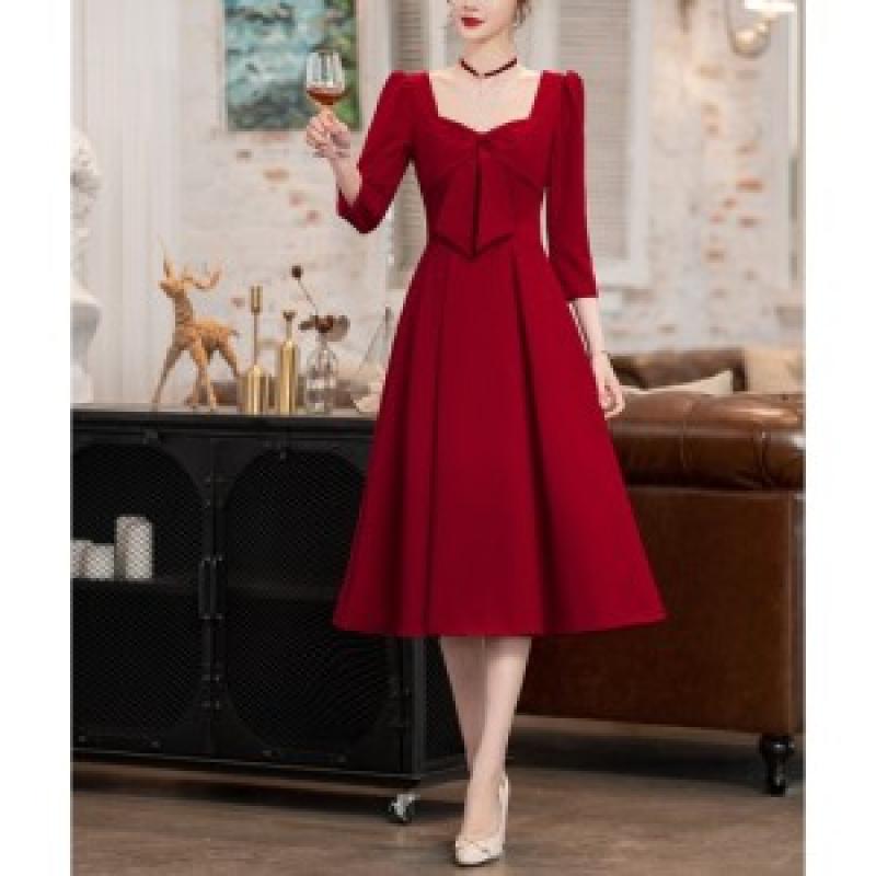 파티드레스 크리스마스파티복 연말드레스 세미 유색