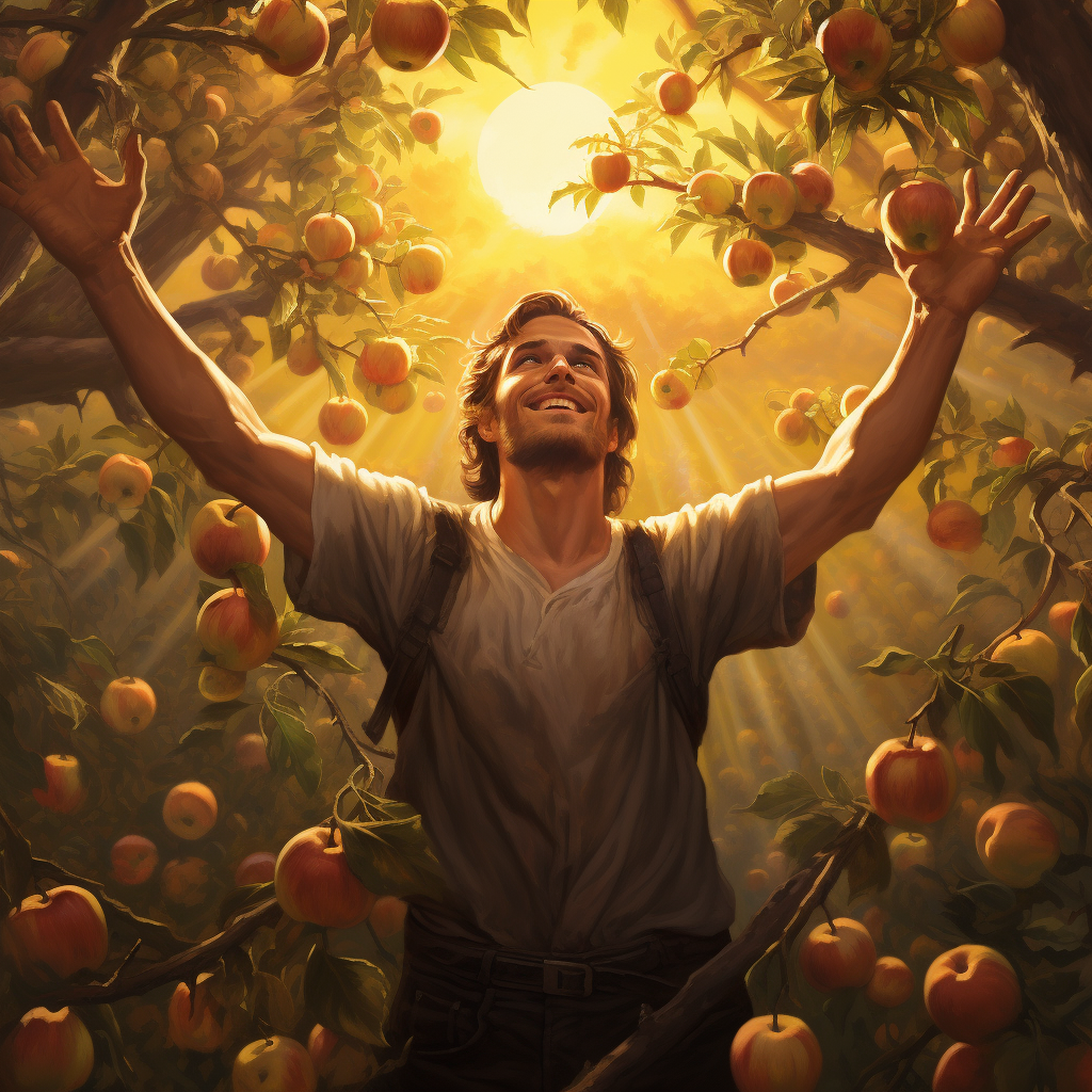 일을 성취한 후 하나님께 감사하는 장면, Lord, 주님