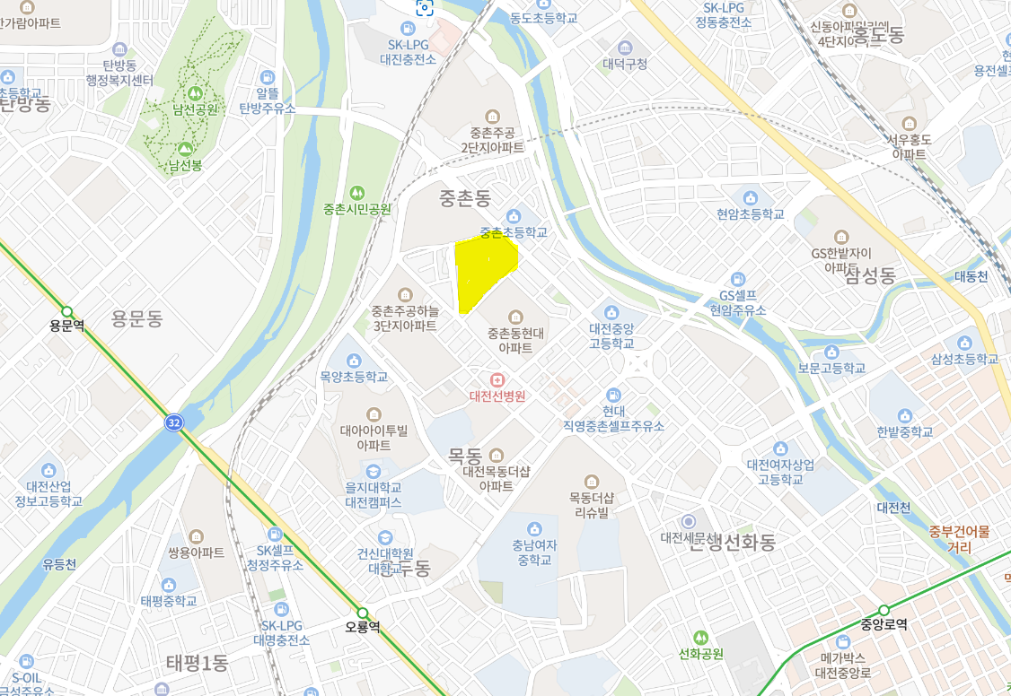 탄방1구역 위치