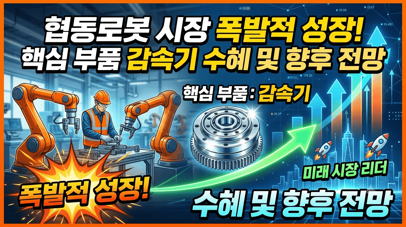 협동로봇 시장의 폭발적 성장과 핵심 부품 감속기 수혜 및 향후 전망