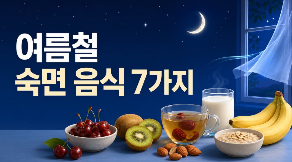 여름철 숙면 음식 추천 7가지: 열대야에도 꿀잠 자는 식단