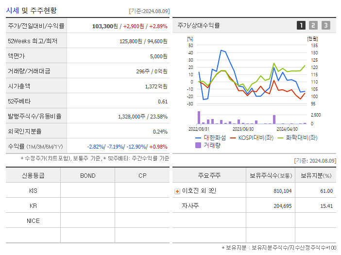 대한화섬_기업개요
