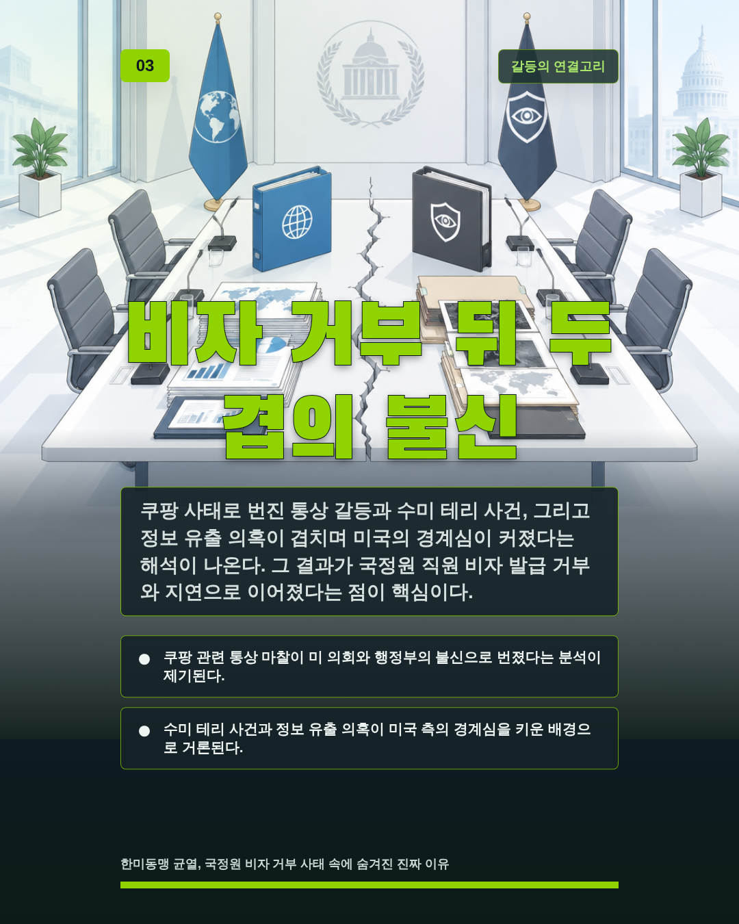 비자 거부 뒤 두 겹의 불신