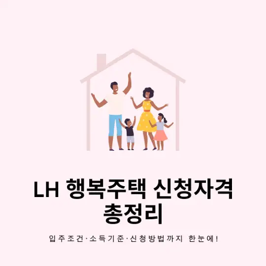 LH 행복주택 신청자격