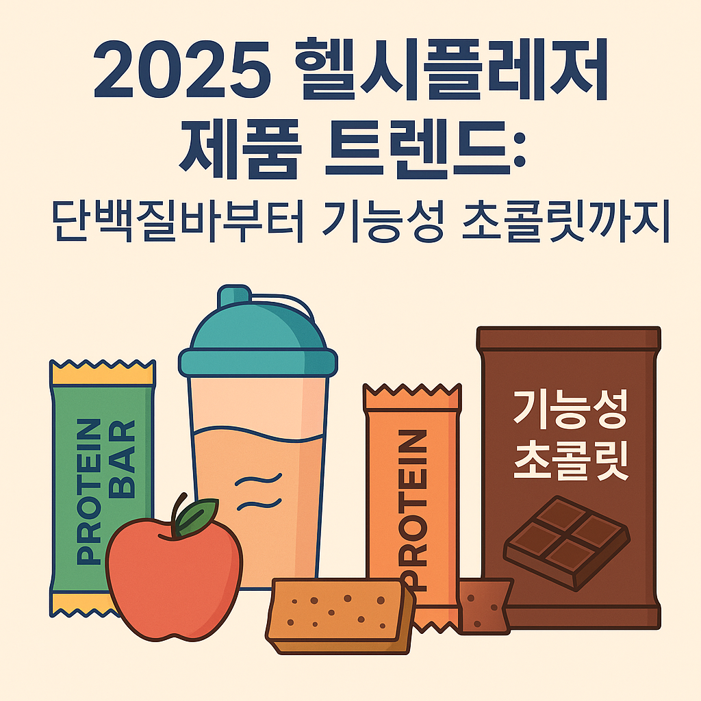2025 헬시플레저 제품 트렌드: 단백질바부터 기능성 초콜릿까지