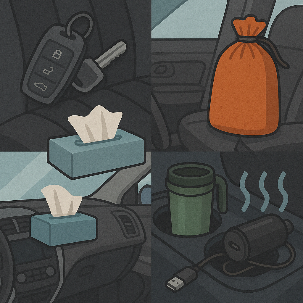 차 안에서 꼭 필요한 5가지 용품