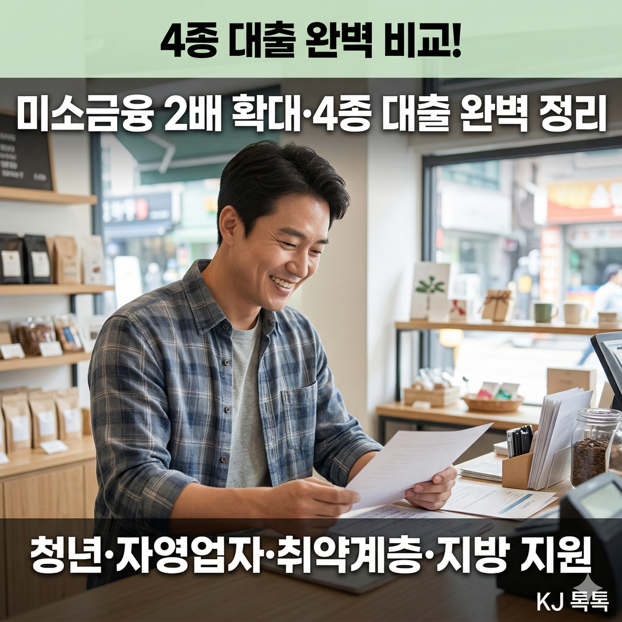 미소금융 2배 확대·4종 대출 완벽 정리 — 청년 500만원·자영업자 3000만원·취약계층 지원