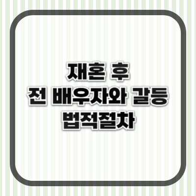 재혼한 뒤 전 배우자와의 갈등을 법적으로 해결한 사례