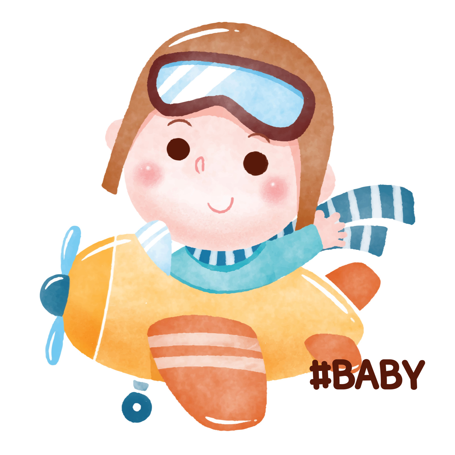 비행기 타는 아기 이미지