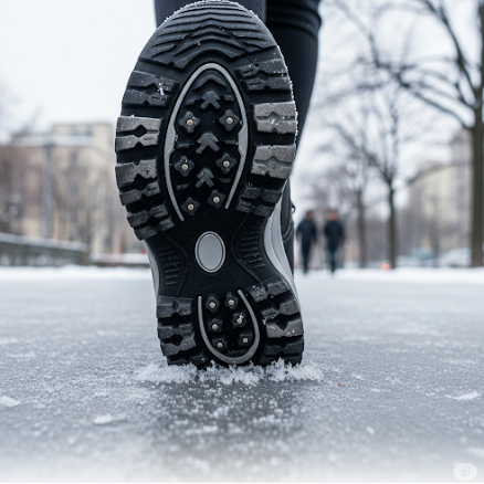 겨울 신발의 접지력