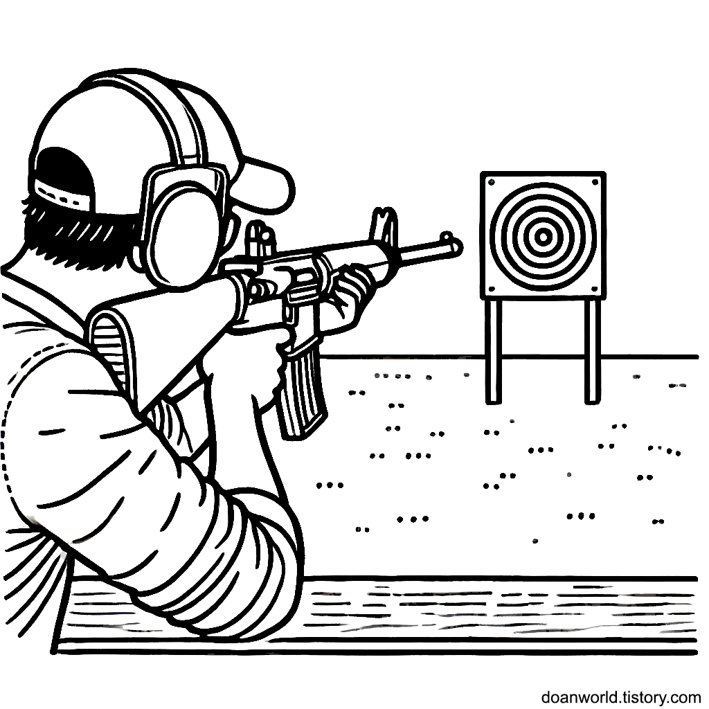 사격 색칠공부 도안