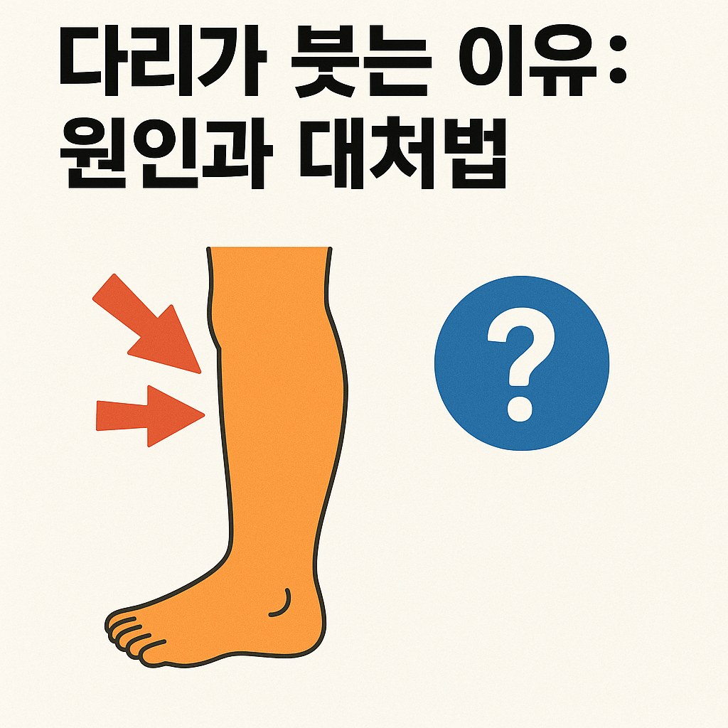 다리가 붓는 이유: 원인과 대처법