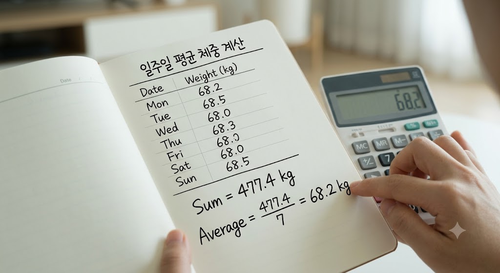 체중보다 일주일 평균을 보기 시작한 이유
