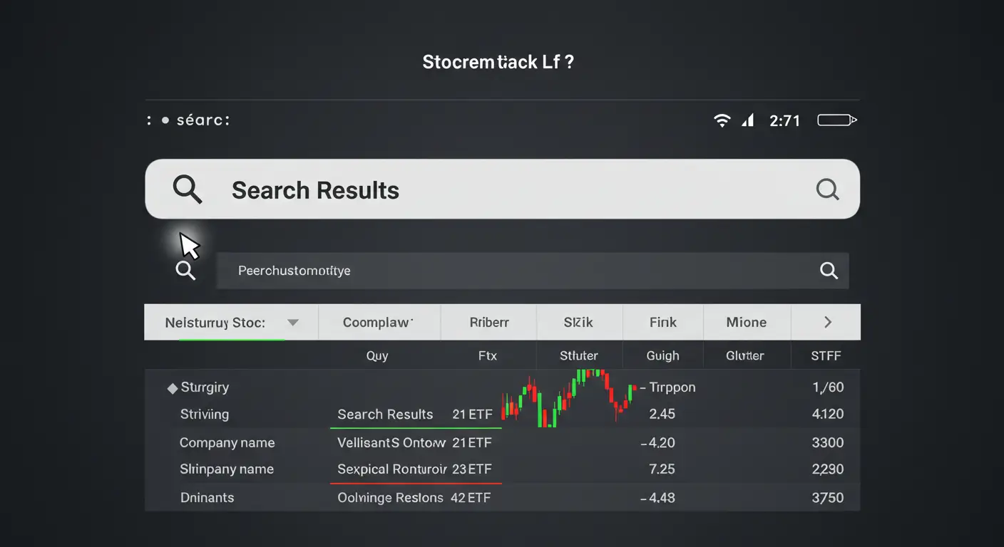 증권사 MTS 앱에서 'KODEX 200' ETF를 검색하는 과정