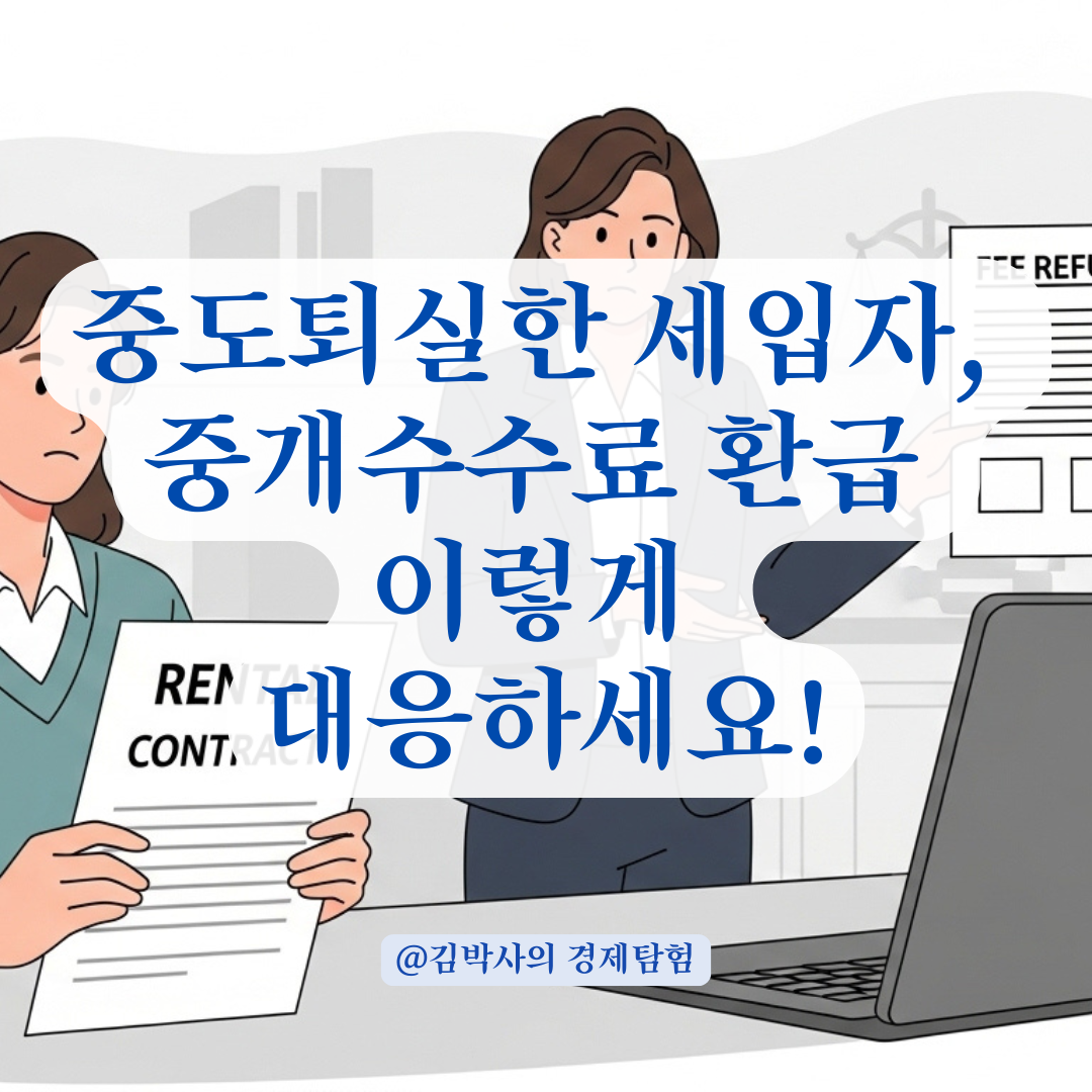 중도퇴실 시 중개수수료 분쟁, 세입자가 꼭 알아야 할 계약 해석 기준 정리.