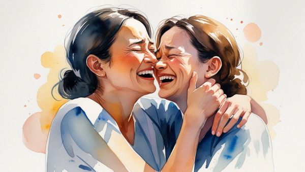 ESFP는 정을 감정의 공유로 느끼는 사람입니다. 누군가와 함께 웃고, 울고, 경험을 나누는 순간에 깊은 유대를 형성합니다에 과한 그림