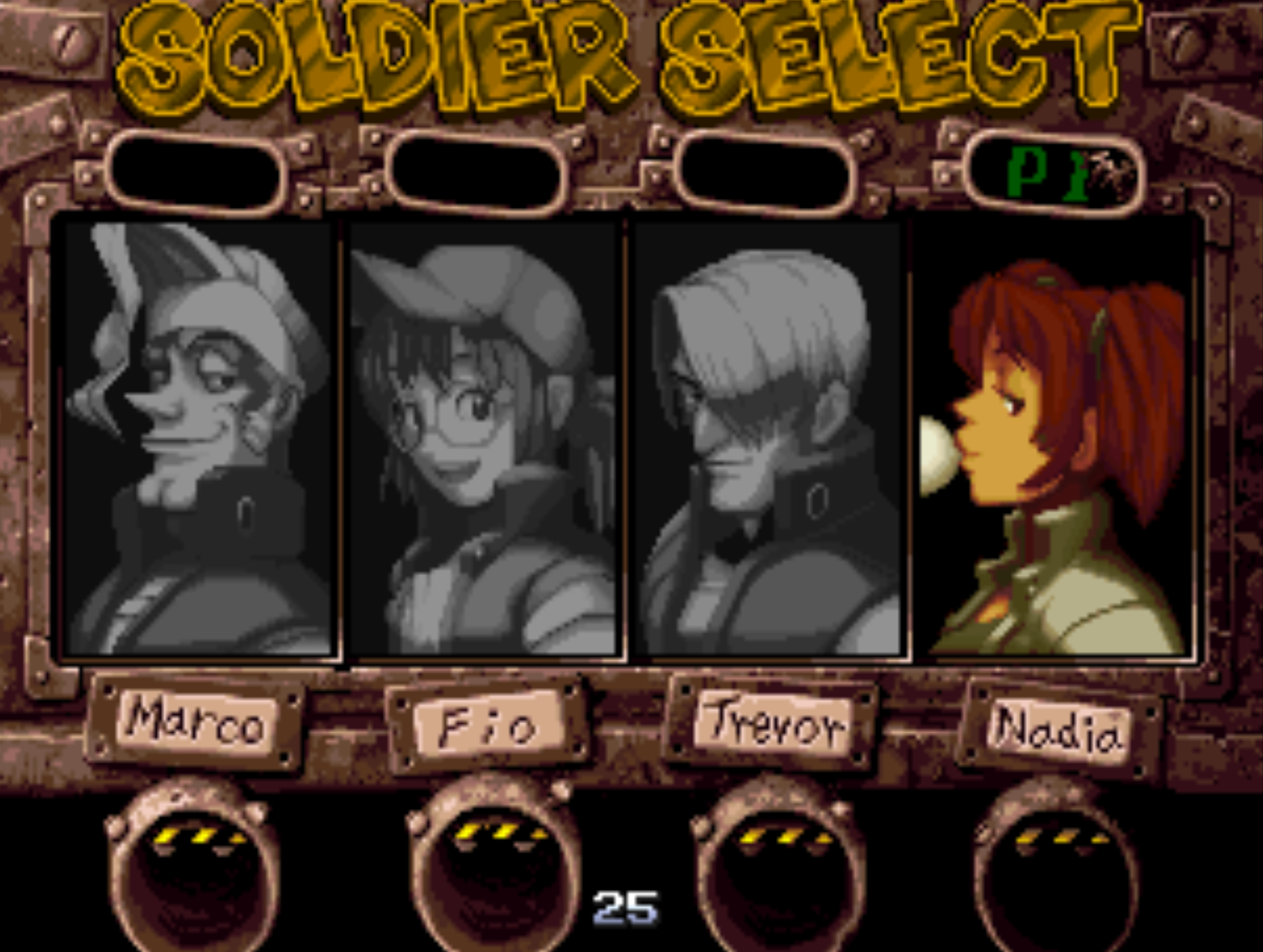 메탈 슬러그4 캐릭터 선택