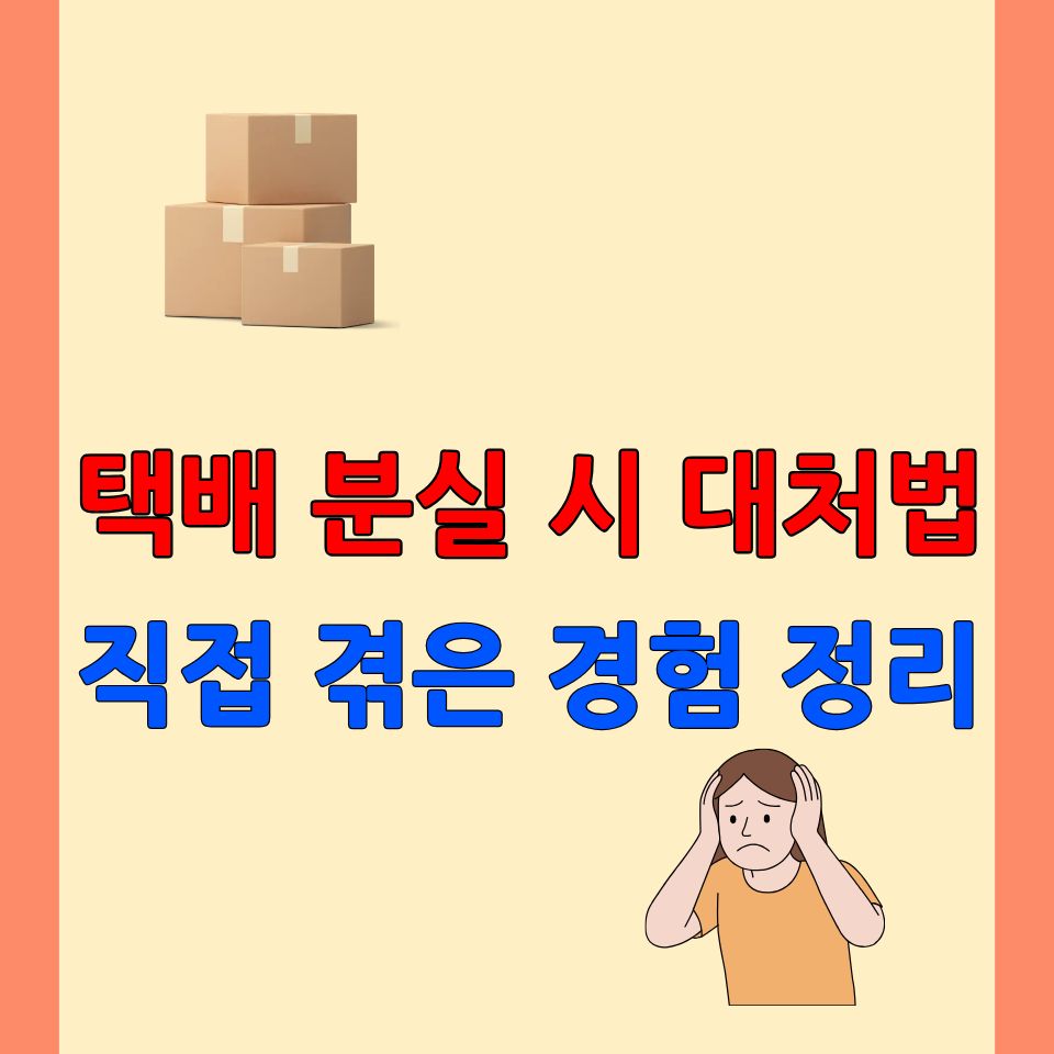 택배 분실됐을 때 대처법, 직접 겪고 나서 정리했어요