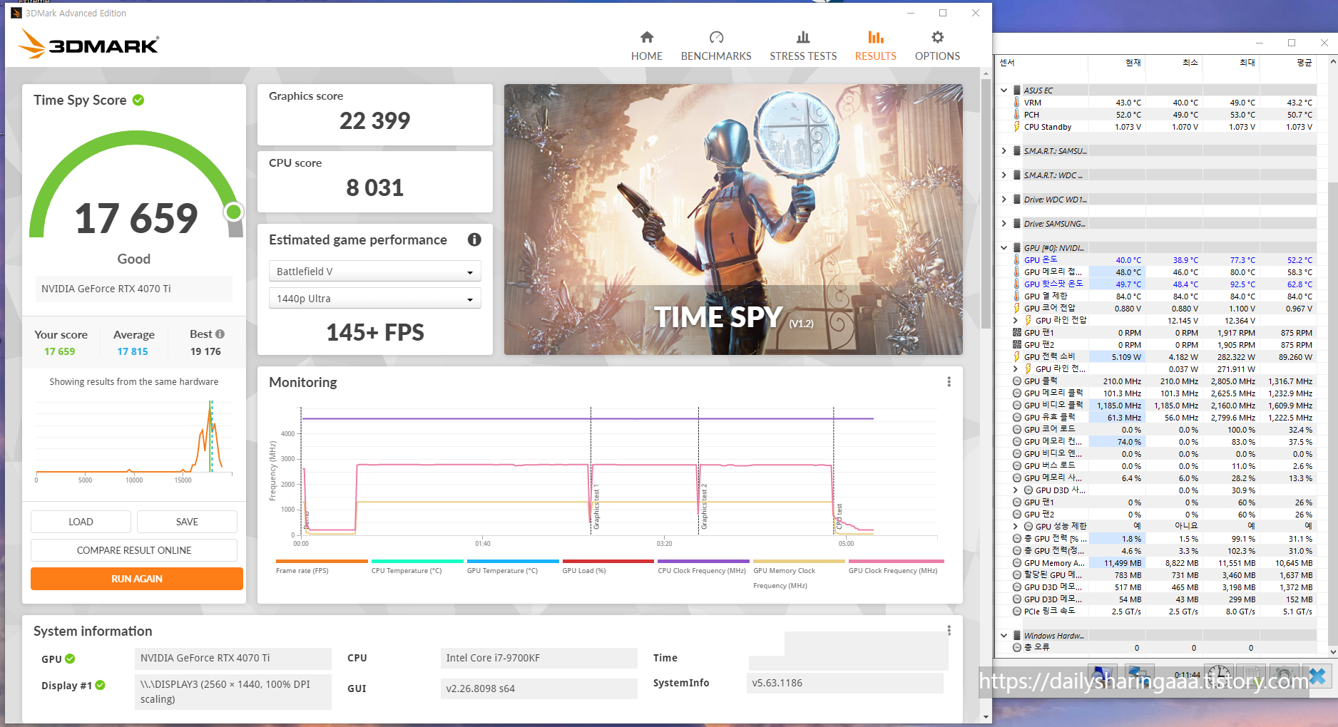 ZOTAC RTX4070Ti Trinity OC D6X 12GB_타스점수